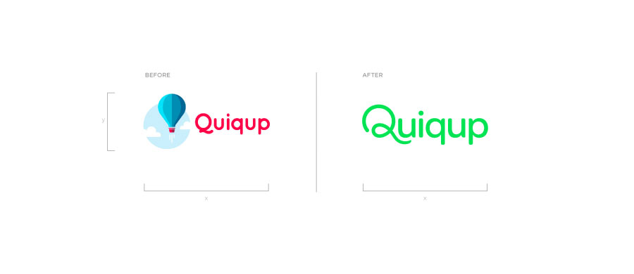 Quiqup 物流快遞配送公司品牌形象重塑-新舊logo設計對比