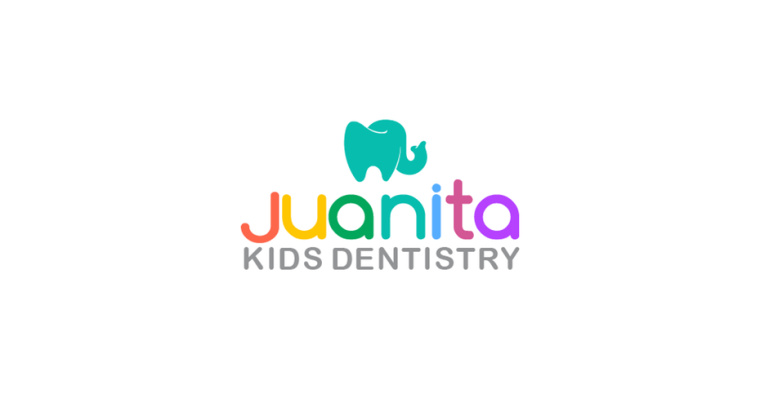Juanita孩子牙科多色標志設計