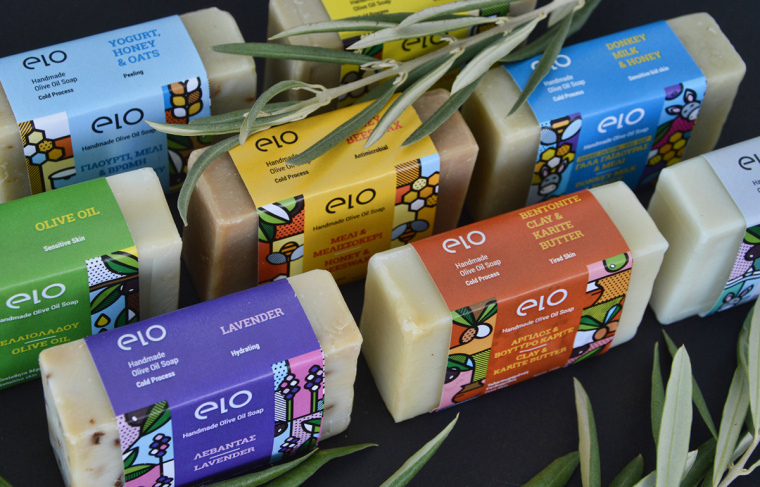 Elo 天然手工肥皂品牌波譜幾何藝術風格包裝設計