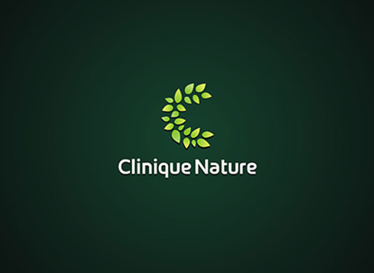  Clinique Nature橄欖葉組成的C字母營養保健logo設計-上海logo設計公司健康保健營養logo靈感