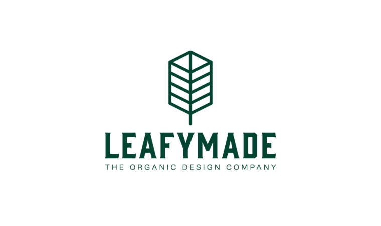Leafymade有機公司“一片樹葉”創意標志設計，源自自然美麗的設計