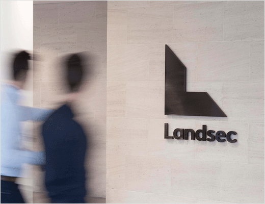 Landsec 商業地產公司企業形象設計與幾何L字母logo設計