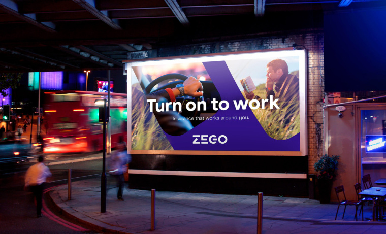 Zego 保險公司更新品牌形象設計VI設計-廣告牌設計