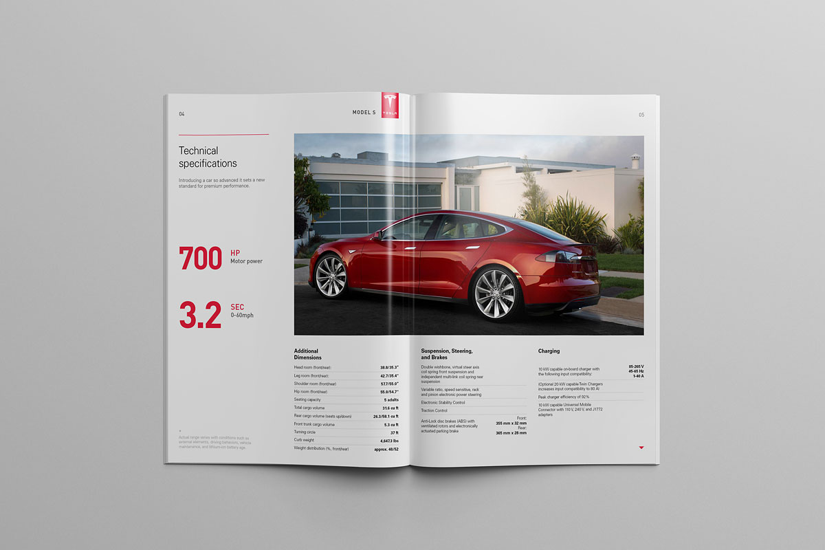 特斯拉Model S與Model XModel X汽車宣傳畫冊設計-上海畫冊設計公司