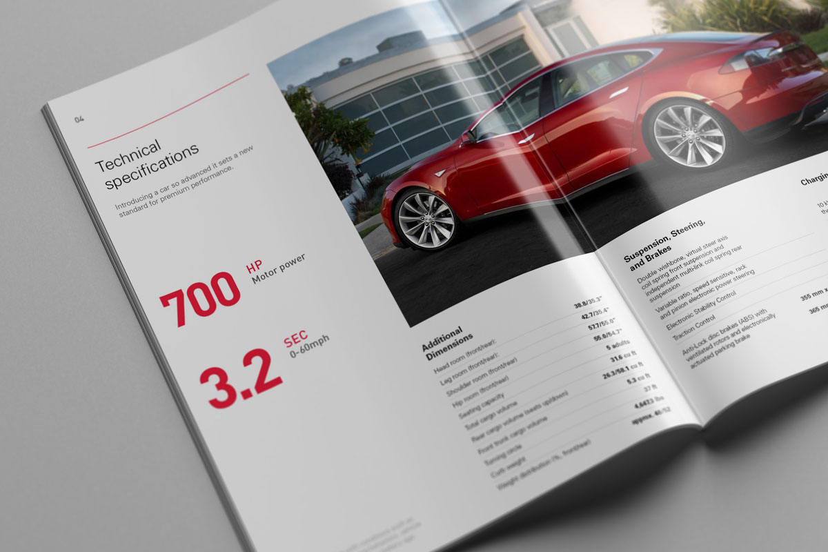 特斯拉Model S與Model XModel X汽車宣傳畫冊設計-上海畫冊設計公司