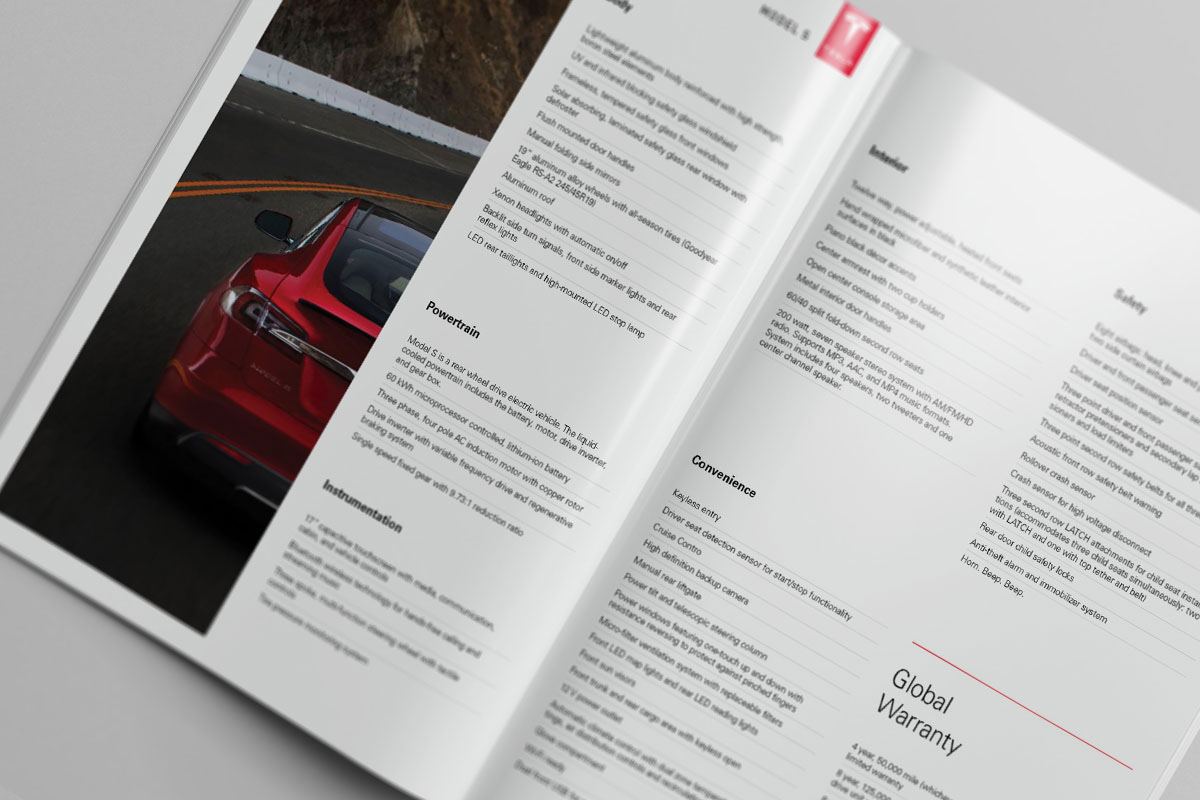 特斯拉Model S與Model XModel X汽車宣傳畫冊設計-上海畫冊設計公司