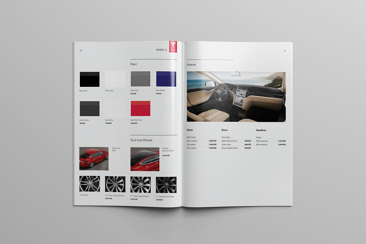 特斯拉Model S與Model XModel X汽車宣傳畫冊設計-上海畫冊設計公司