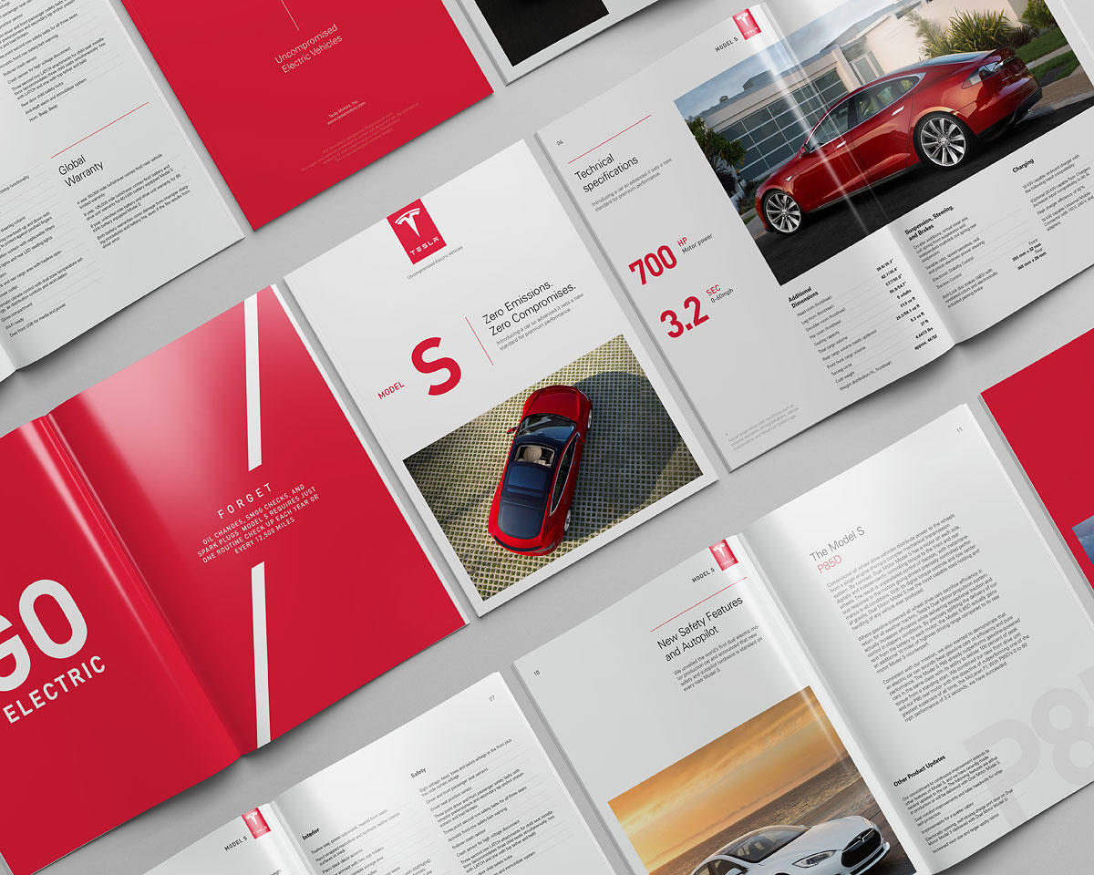 特斯拉Model S與Model XModel X汽車宣傳畫冊設計-上海畫冊設計公司