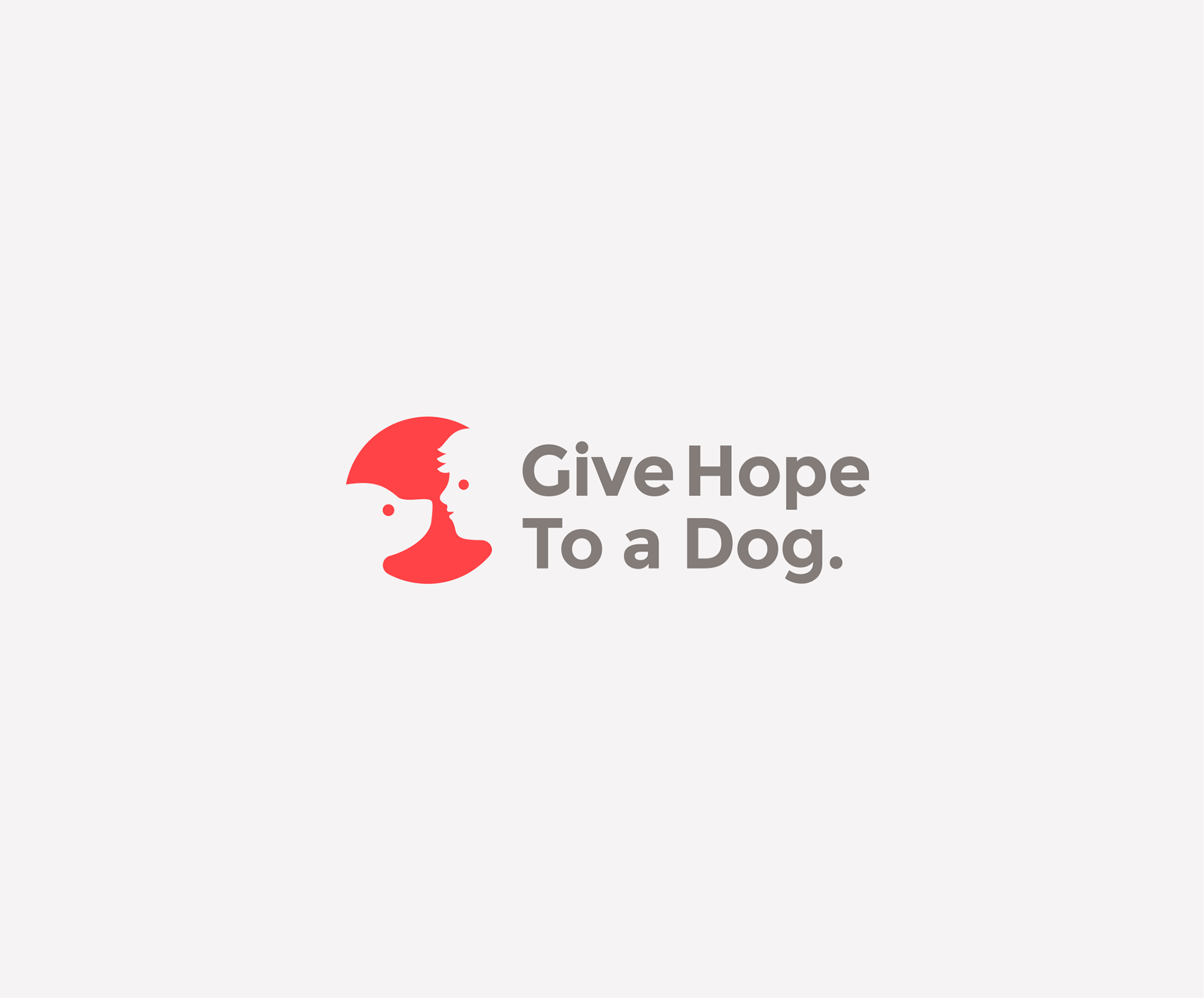 公益機(jī)構(gòu)Give Hope to a Dog品牌形象VI設(shè)計(jì)logo設(shè)計(jì)-孩子與狗的負(fù)空間設(shè)計(jì)