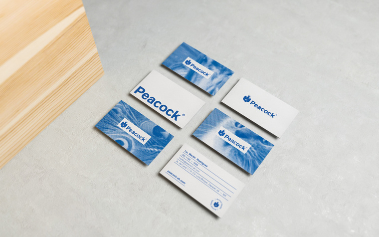 Peacock獸醫藥物品牌形象VI設計logo設計，孔雀的矢量化圖案
