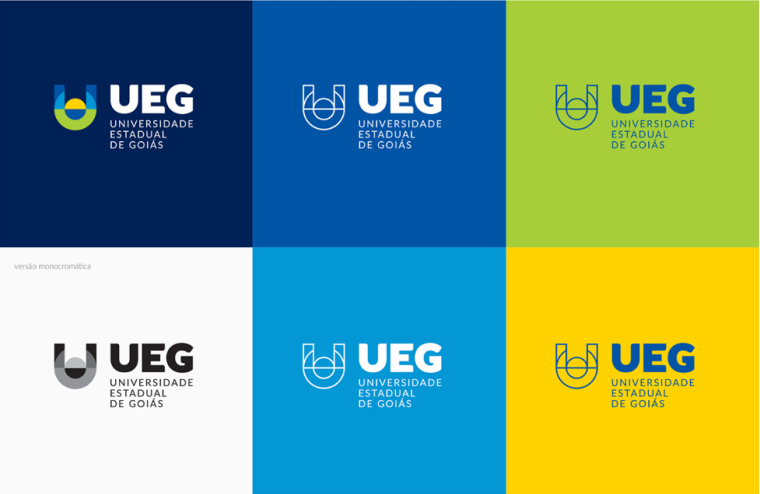 UEG戈亞斯州州立大學(xué)VI設(shè)計視覺識別形象設(shè)計-幾何字母u+圓形風(fēng)格設(shè)計