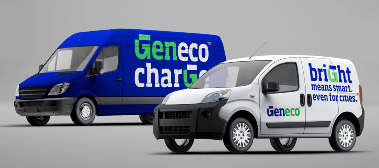Geneient 電力能源公司品牌logo設計vi形象設計