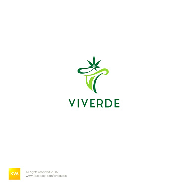 代表健康生活方式的綠色標志logo設計