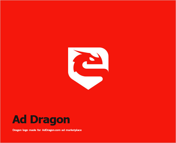 上海logo設計：28個現代和負空間標志logo設計--龍logo