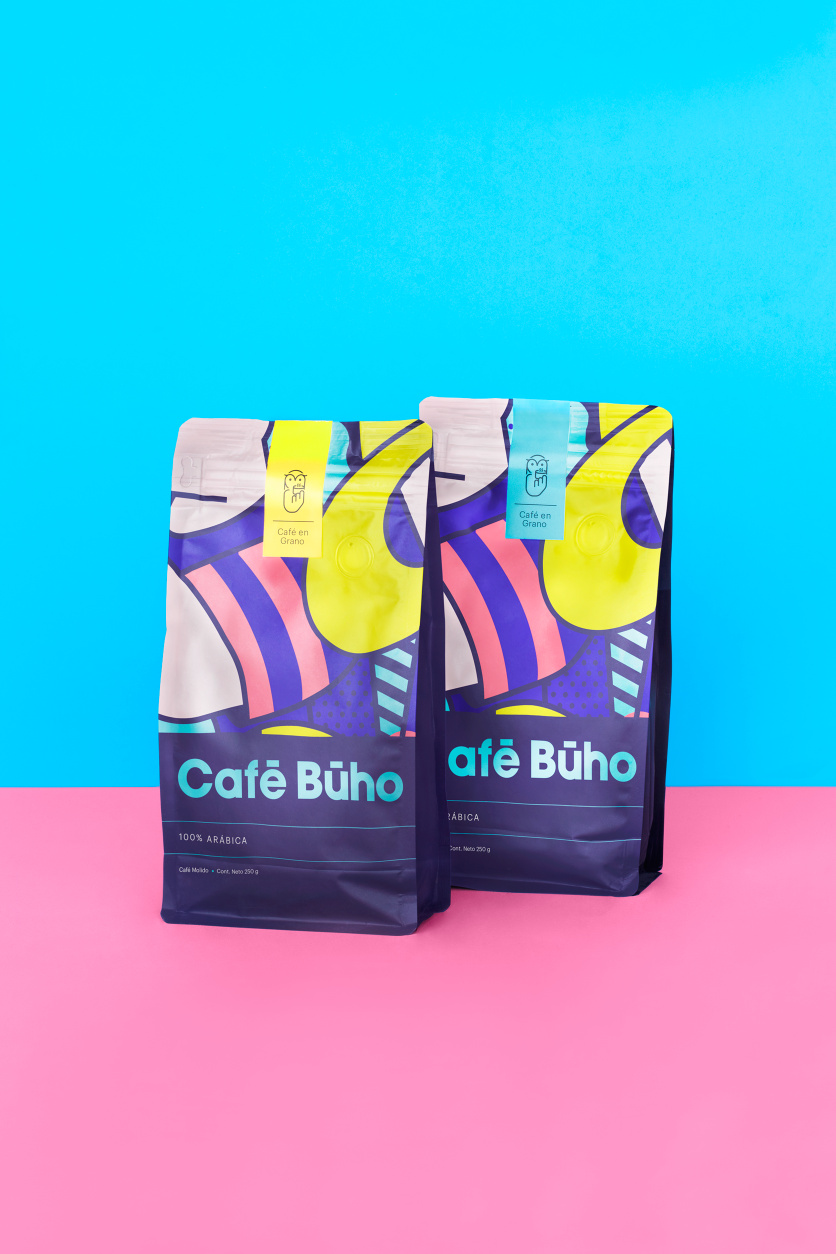 Cafe Buho 咖啡店品牌形象設計包裝設計，城市藝術和街頭漫畫風格