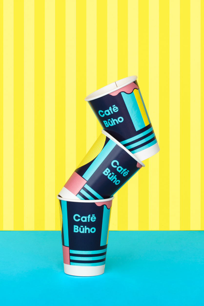 Cafe Buho 咖啡店品牌形象設計包裝設計，城市藝術和街頭漫畫風格