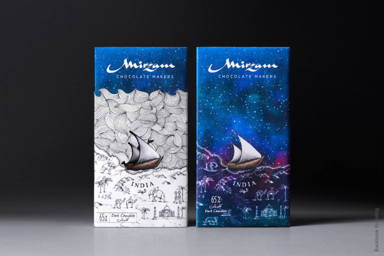 Mirzam巧克力棒包裝設(shè)計，以輕盈和獨特的夢幻插圖吸引消費者