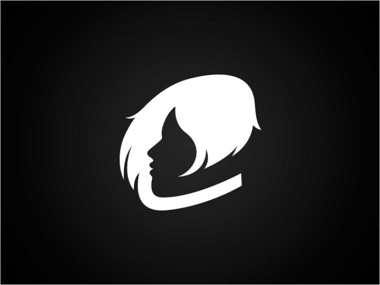 埃絲特，-Logomark美發(fā)沙龍標志設(shè)計
