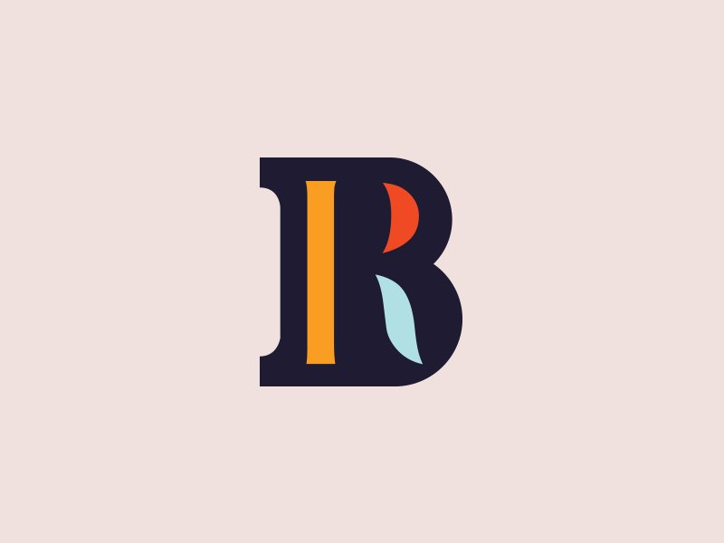 完美配色和創意造型的logo設計-BR會標