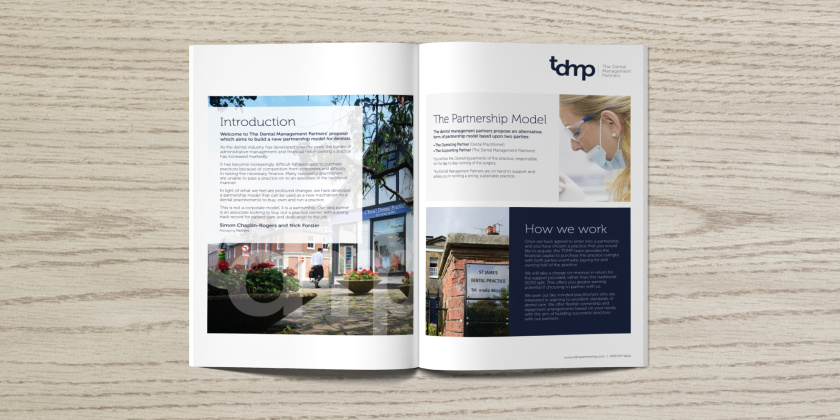 TDMP牙科診所伙伴關系宣傳冊設計