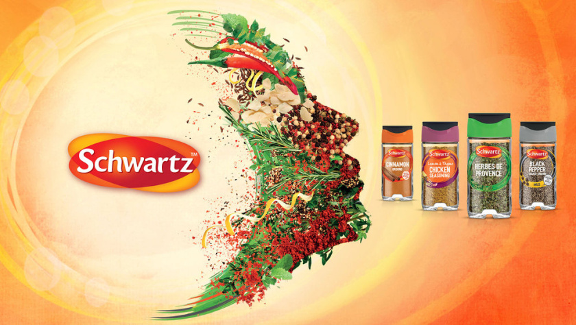 Schwartz 調(diào)料品包裝設(shè)計(jì)，展現(xiàn)了“味道，顏色和質(zhì)地”