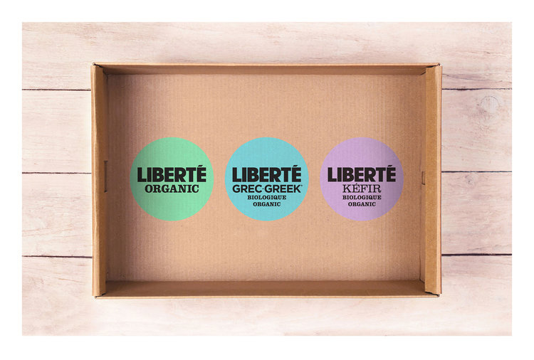 加拿大有機酸奶Liberté品牌包裝設計，來自植物學書籍插圖