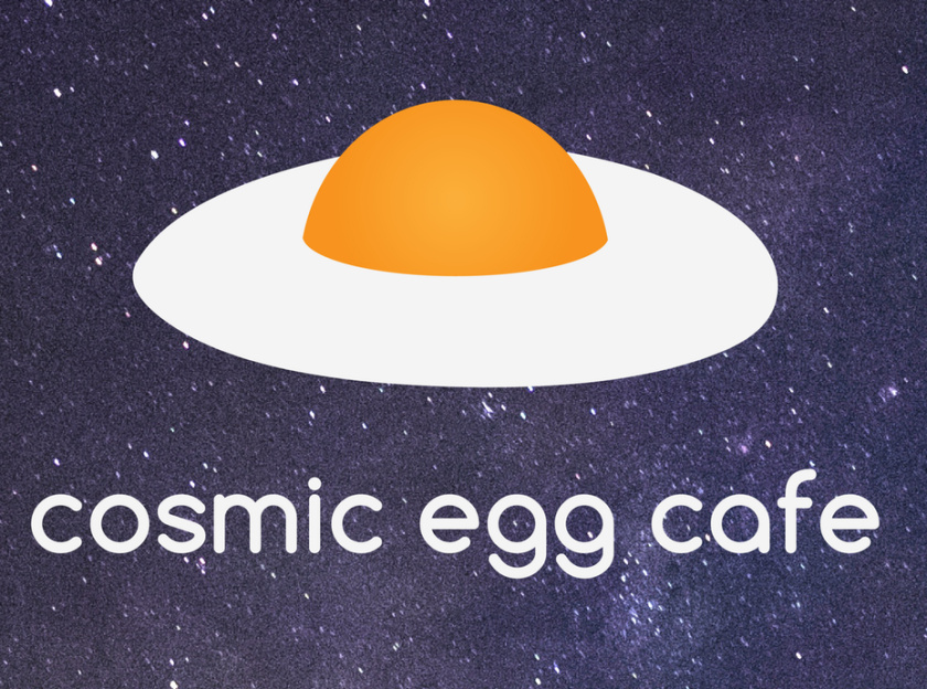 黃色產品標志logo設計-Cosmic Egg Cafe 雞蛋咖啡logo設計