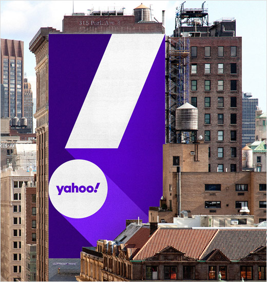 yahoo! 雅虎揭示新logo設計品牌形象VI設計