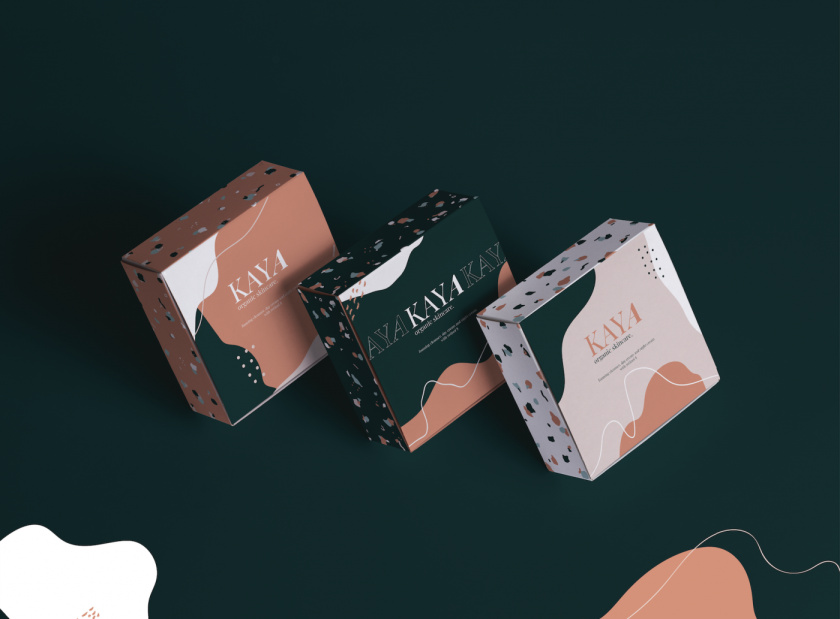 Kaya 有機護(hù)膚品包裝設(shè)計,很藝術(shù)的水磨石圖案 Kaya 有機護(hù)膚品包裝設(shè)計,很藝術(shù)的水磨石圖案