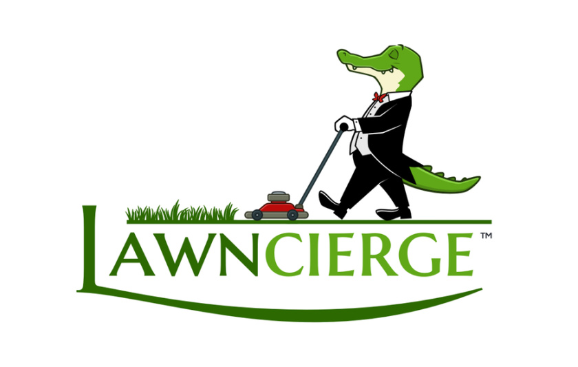 Lawncierge恐龍園丁徽標logo設(shè)計