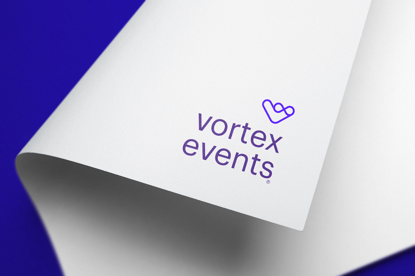 Vortex events事件公關營銷公司logo設計vi設計，線條logo風格