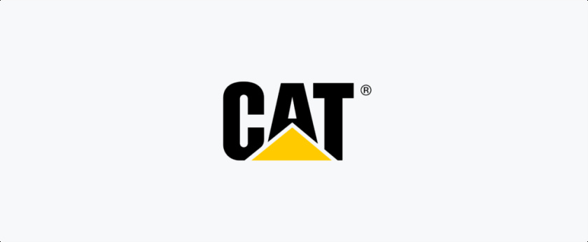 帶有三角形字體logo設計-CAT