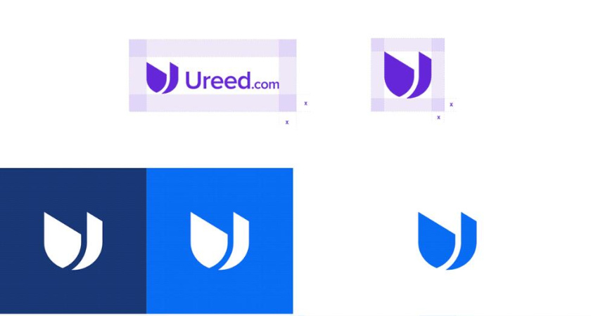 ureed 在線服務(wù)市場平臺(tái)網(wǎng)站品牌logo設(shè)計(jì)vi設(shè)計(jì)，互聯(lián)網(wǎng)科技風(fēng)格