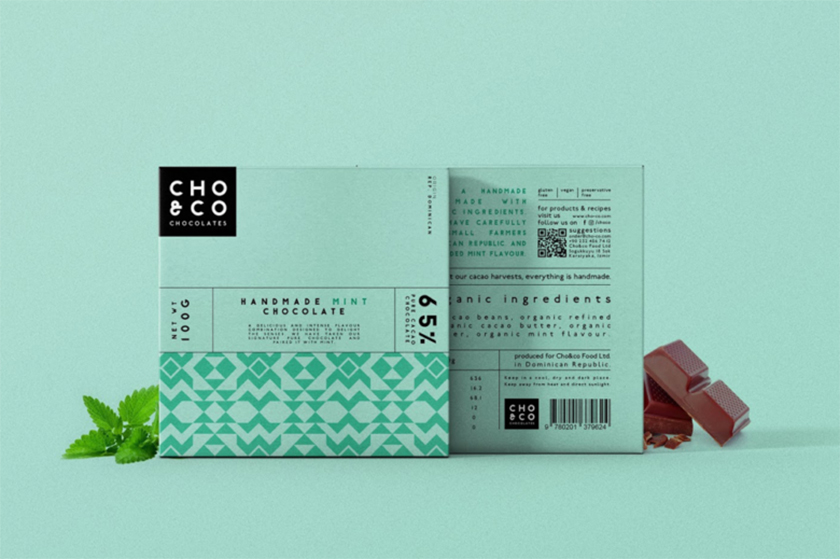 Choi＆co 巧克力包裝設計“幾何底紋圖案”