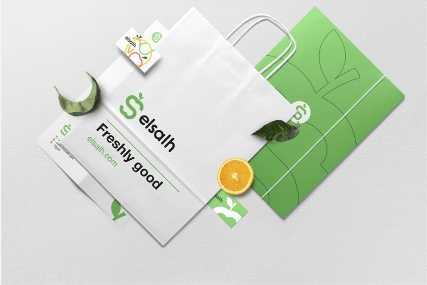Elsalh 新鮮蔬菜水果配送公司品牌形象設計-logo,vi與產品包裝設計
