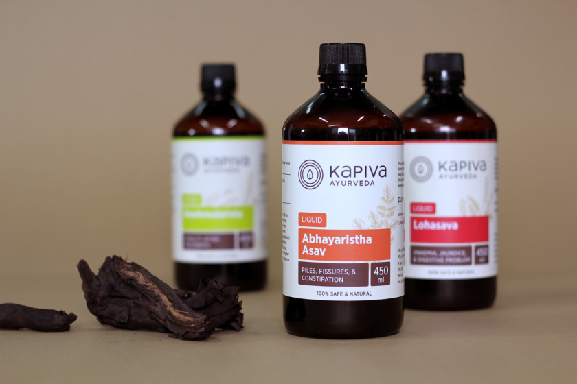 Kapiva藥品包裝設計，嚴謹?shù)纳珘K加植物插圖