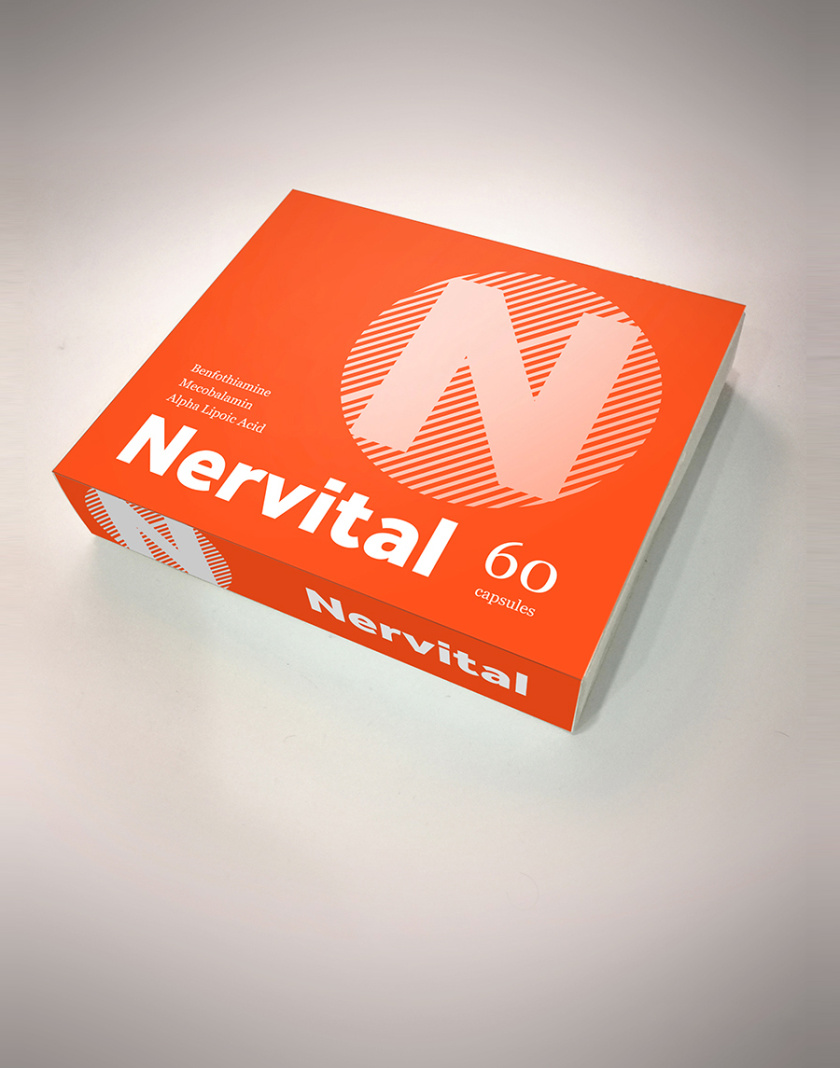 Nervital藥品包裝設計，值得借鑒的品牌符號設計