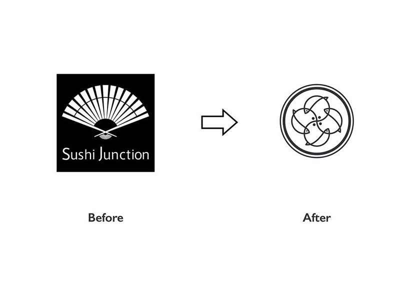 Junction壽司餐廳品牌形象設計-logo設計