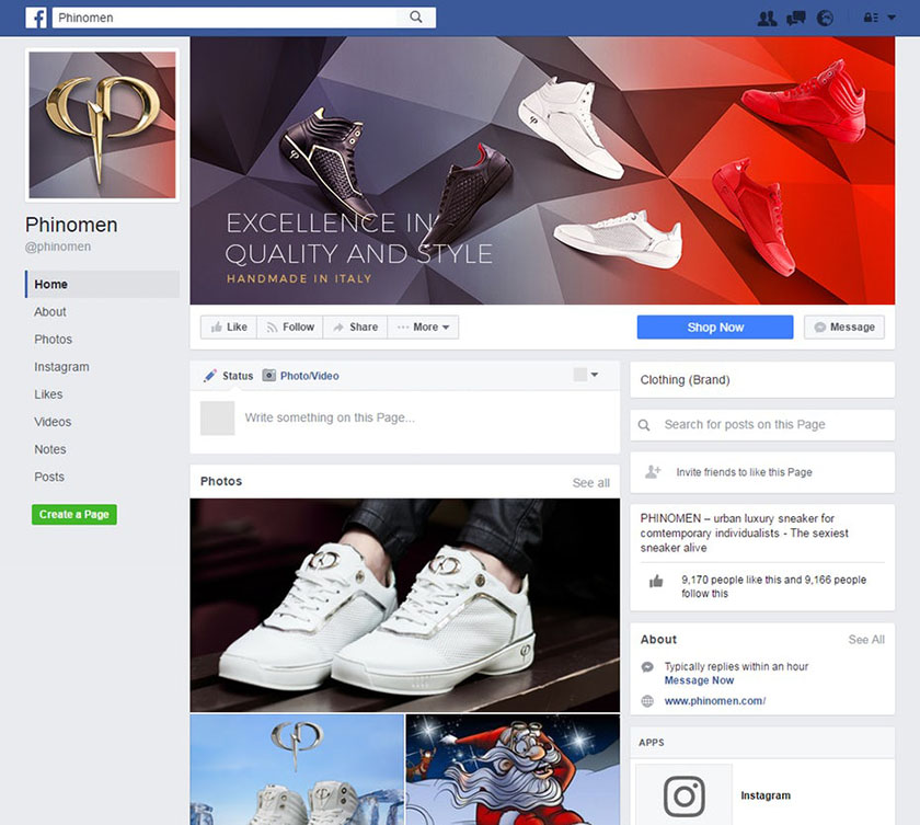 Facebook運(yùn)動鞋公司的現(xiàn)代封面設(shè)計(jì)。