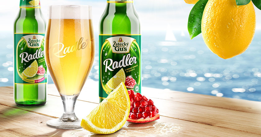 Radler啤酒檸檬水混合飲料包裝設(shè)計(jì)，富有設(shè)計(jì)美感和品牌識(shí)別力