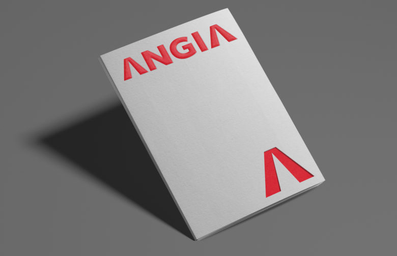 ANGIA房地產投資公司logo/VI設計，源自建筑的向上運動風格