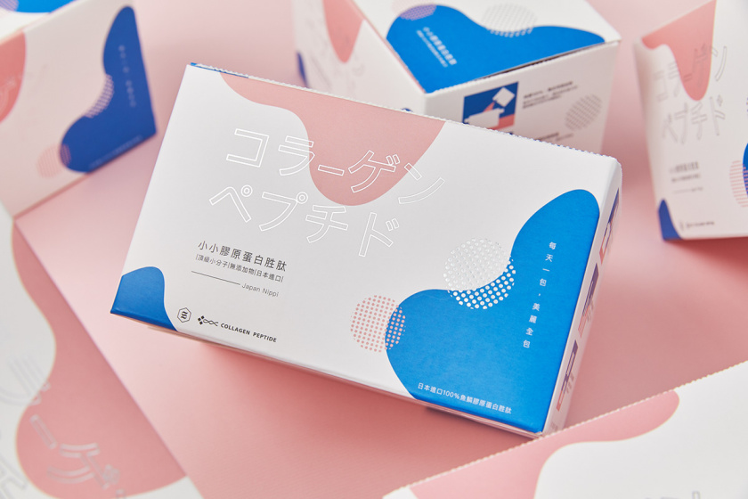淡雅婉約風膠原蛋白包裝設計