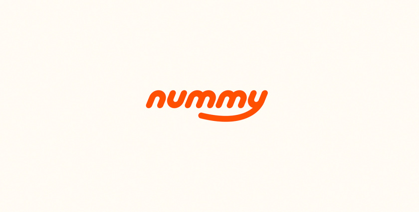 Nummy云端廚房外賣美食品牌logo設計與形象vi設計，源自字母n的識別符號