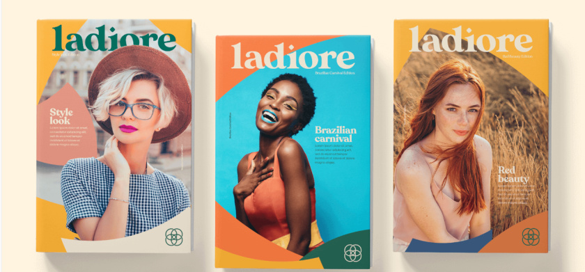 ladiore 女性時(shí)尚品牌logo設(shè)計(jì)與視覺識(shí)別vi設(shè)計(jì)，源自四個(gè)象征