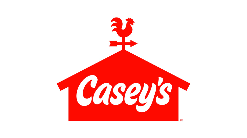 Casey便利店與比薩連鎖店logo設計品牌形象vi設計，公雞風標+房屋谷倉造型