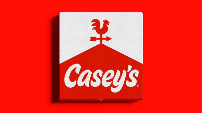 Casey便利店與比薩連鎖店logo設(shè)計品牌形象vi設(shè)計包裝設(shè)計，公雞風標+房屋谷倉造型