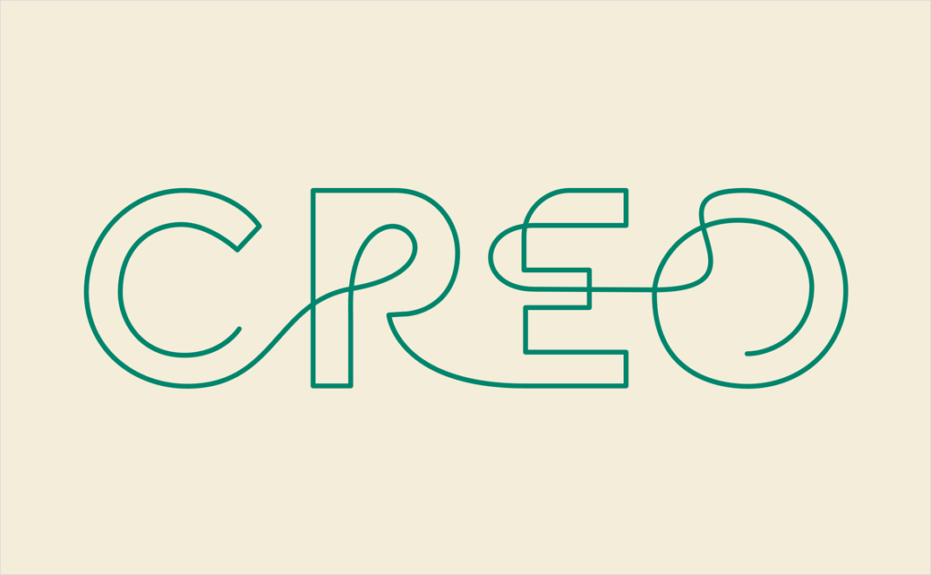 大麻成分健康品牌Creo線條logo設計、圖標設計與主形象畫面設計