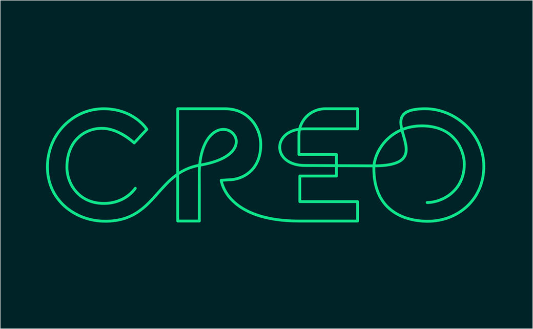 大麻成分健康品牌Creo線條logo設計、圖標設計與主形象畫面設計