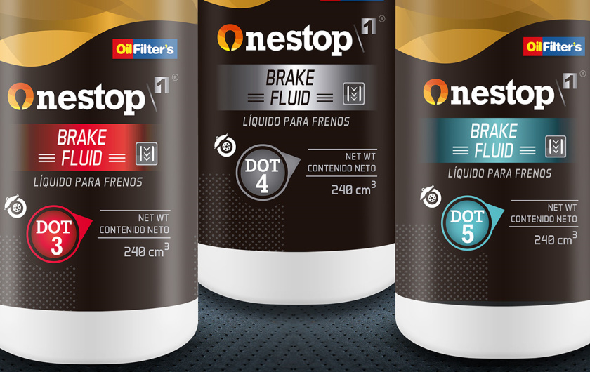 OneStop 汽車潤滑油包裝設計，動態漸變色塊風格