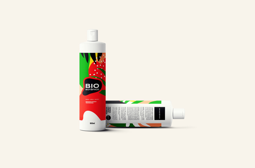 Bio Botanico 專業(yè)護(hù)發(fā)產(chǎn)品包裝設(shè)計(jì)，鮮艷熱帶風(fēng)格元素
